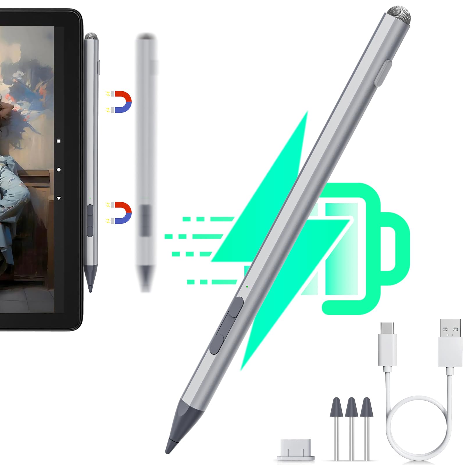 Amazon.com: USI 2.0 Stylus Pen for Amazon Fire Max 11 Tablet, USI